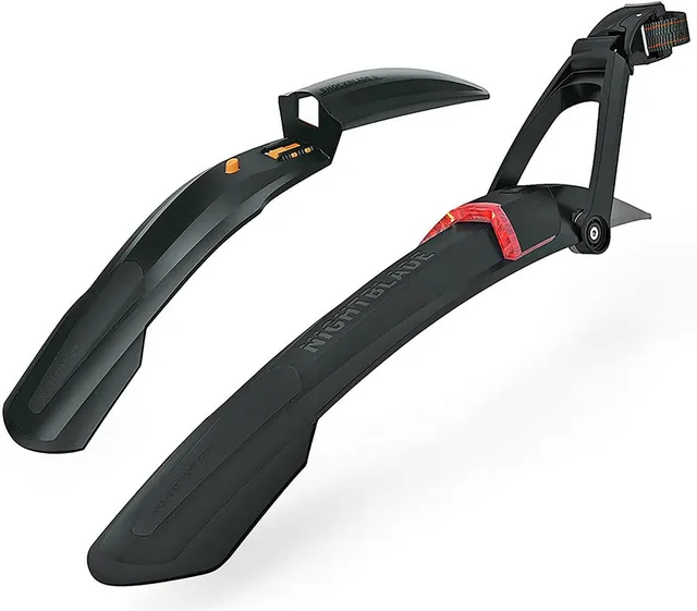 sks-germany-shockblade-dark-nightblade-schutzblech-set-27-5-29-mit-usb-r-cklicht image 1