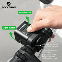 rockbros-skl01-elektrische-fahrradhupe-mit-frontlicht-450lm-2300mah image 4