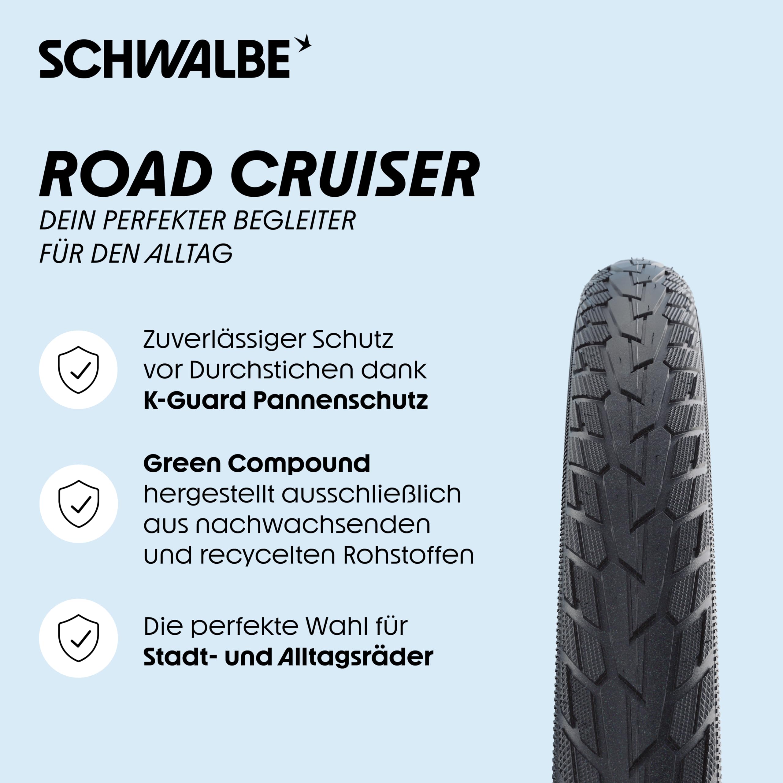 schwalbe-road-cruiser-drahtreifen-28x1-60-zoll-42-622-schwarz-wei image 2