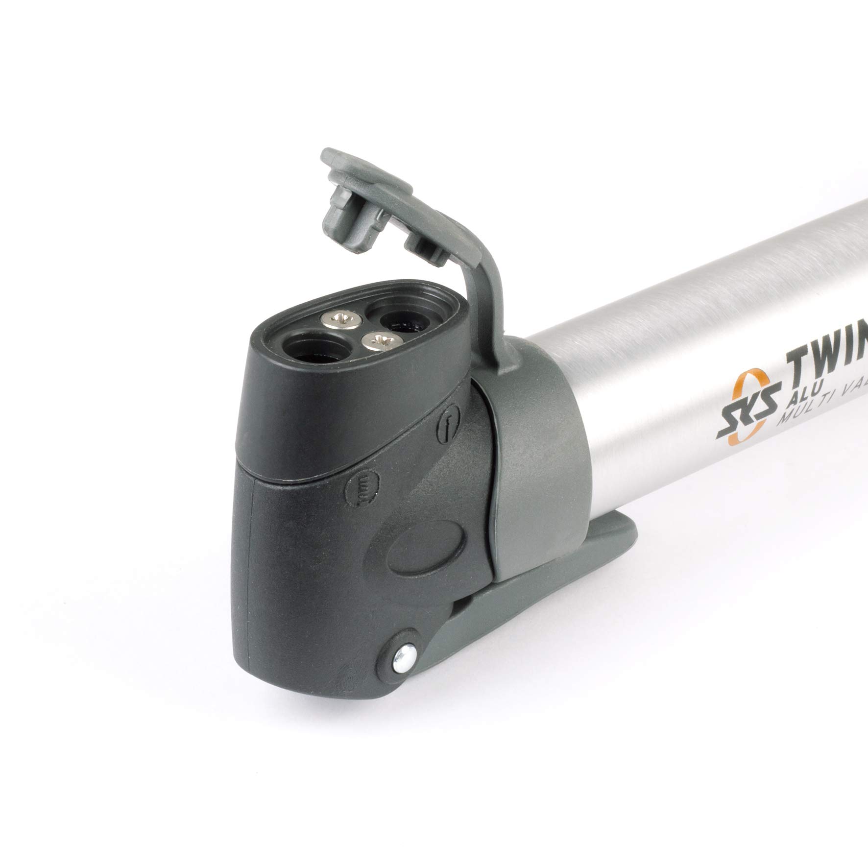 sks-germany-twinjex-alu-minipumpe-10-bar-multi-valve-schwarz-silber image 2