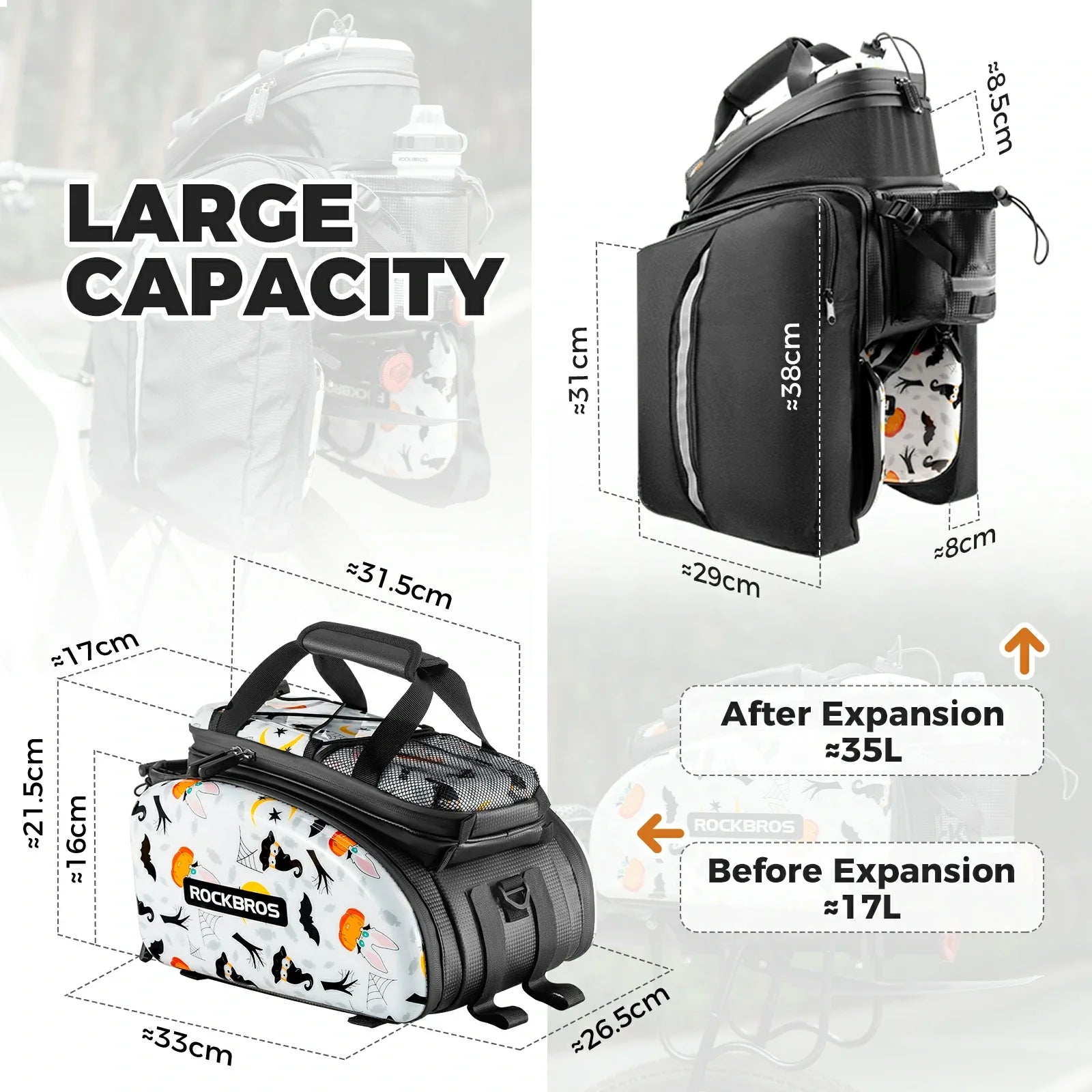 rockbros-bike-pannier-bag-doppeltasche-17l-35l-mit-regenschutz image 3