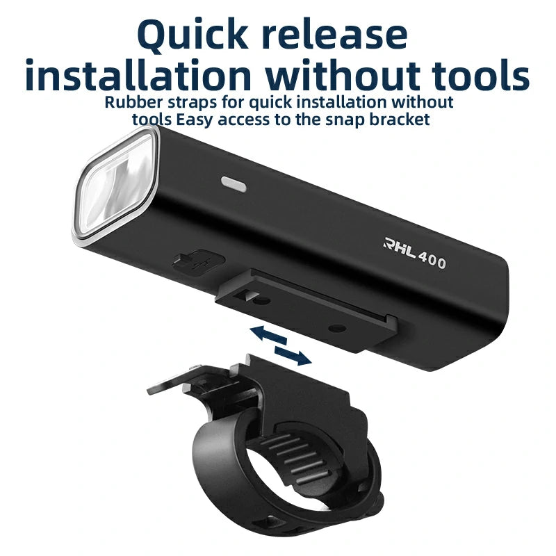 rockbros-rhl-400lm-fahrradlicht-led-frontlicht-usb-c-ipx6-aluminium image 3
