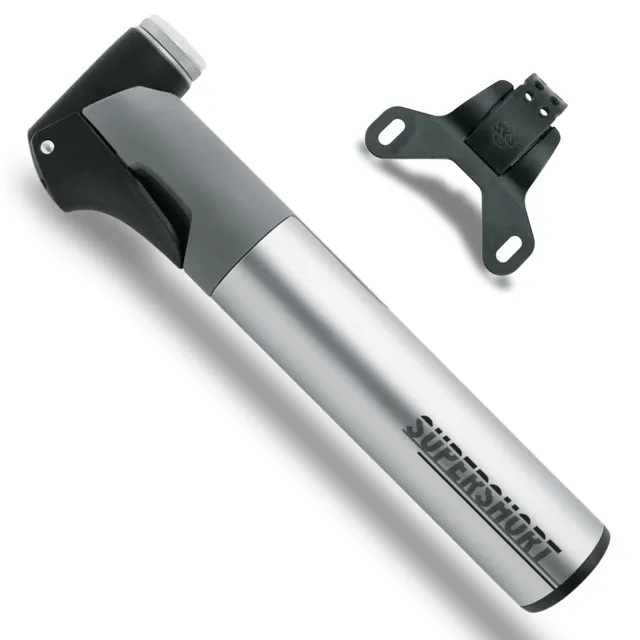 sks-germany-supershort-minipumpe-6-bar-silber-mit-halter image 1