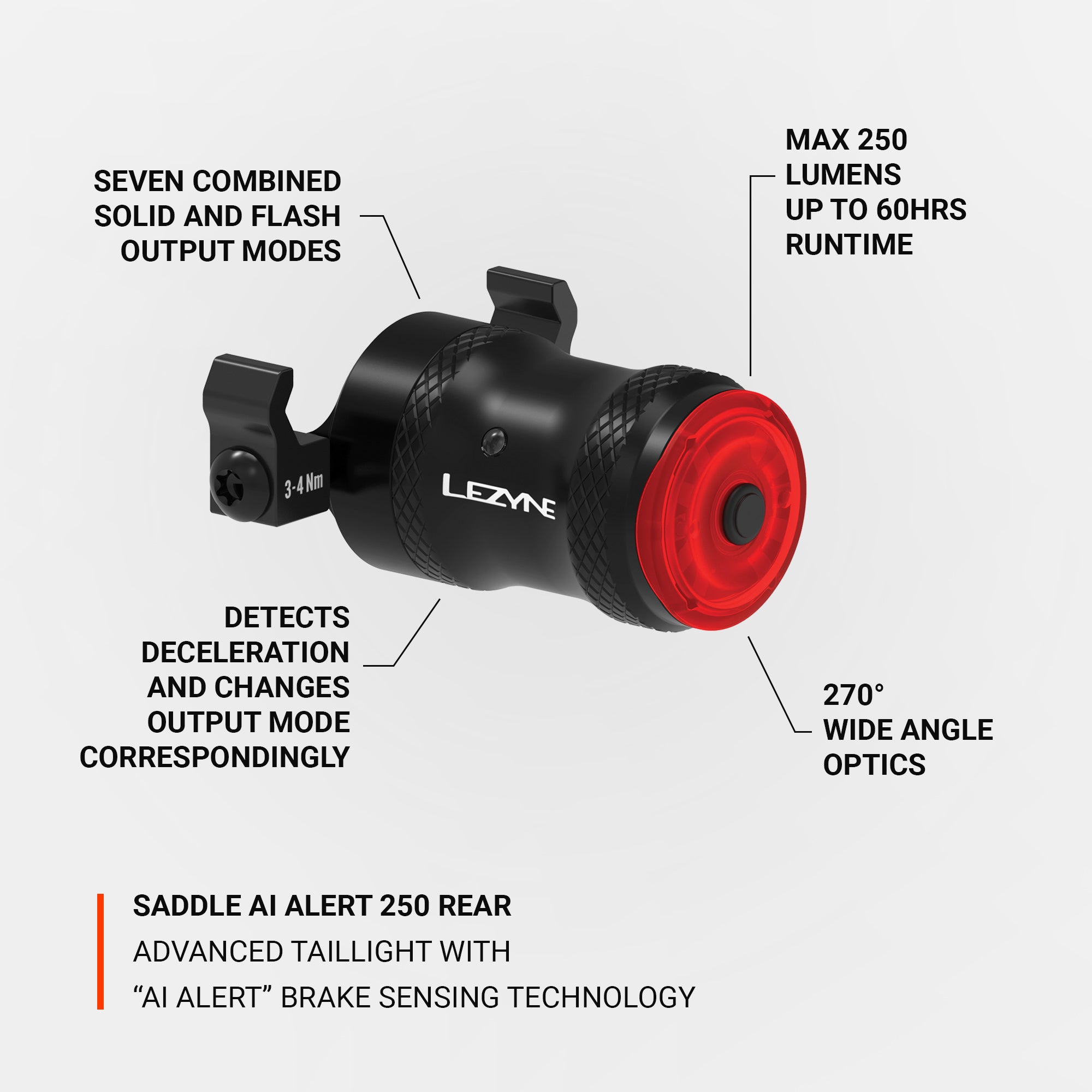 lezyne-saddle-ai-alert-250-r-cklicht-bremslicht-mit-250-lumen image 3