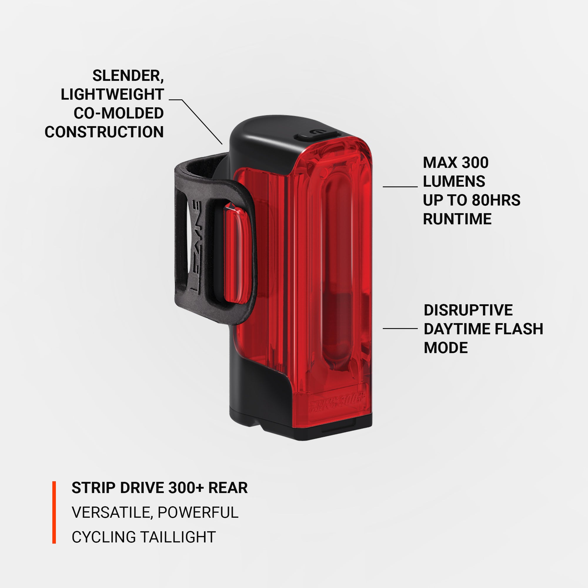 lezyne-strip-drive-300-rear-r-cklicht-black image 3