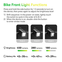 rockbros-skl01-elektrische-fahrradhupe-mit-frontlicht-450lm-2300mah image 2