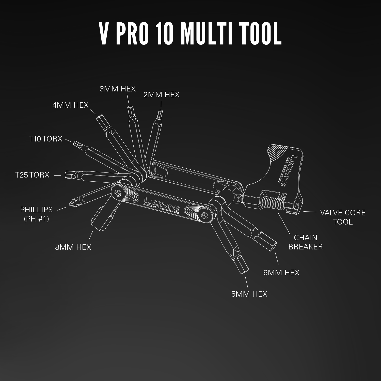 lezyne-v-pro-10-multitool-fahrradwerkzeug image 3
