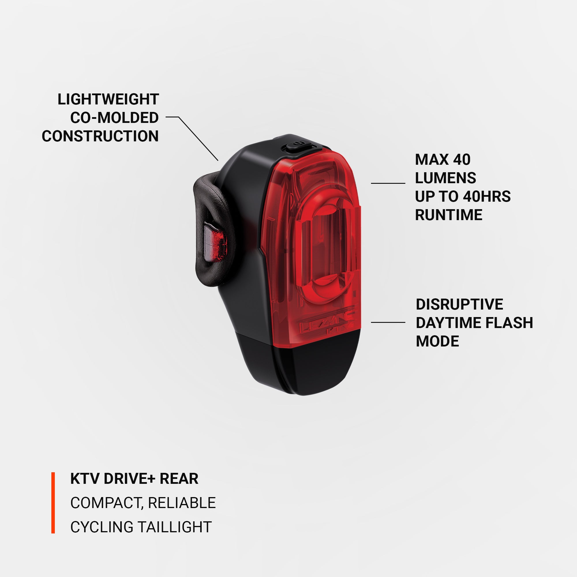 lezyne-ktv-drive-rear-r-cklicht-40-lumen-usb-stvzo image 2