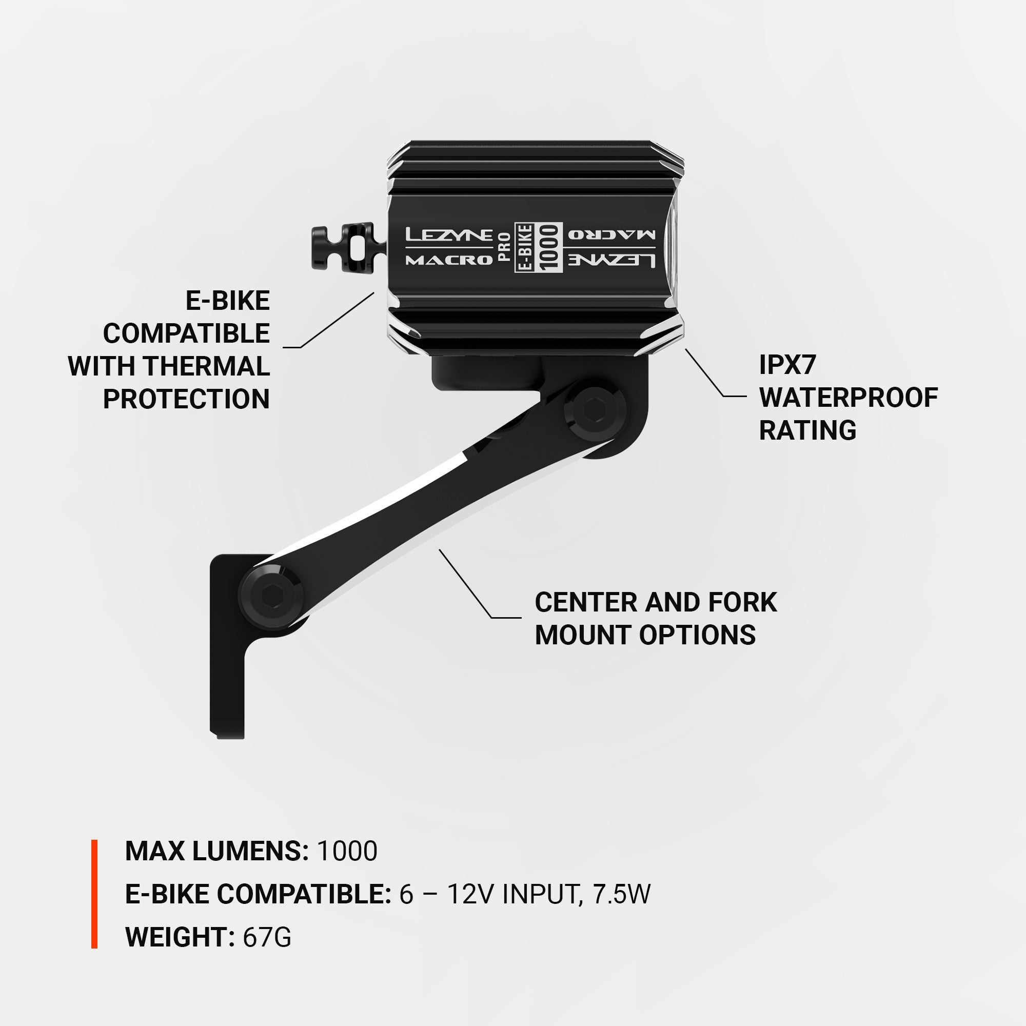 lezyne-e-bike-macro-drive-1000-frontlicht-1000-lumen image 4