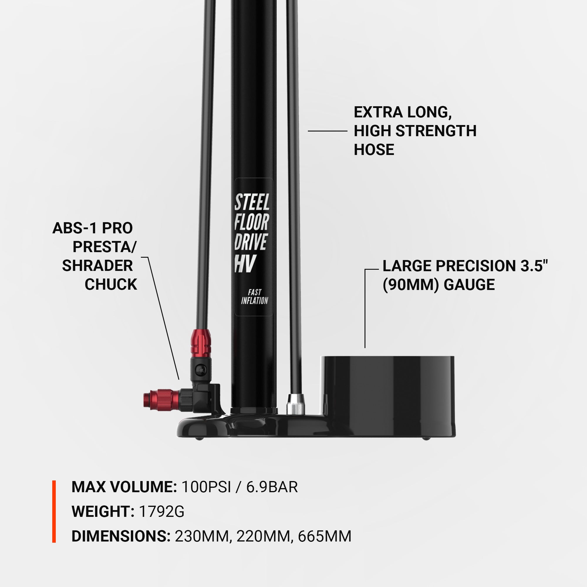 lezyne-steel-hv-floor-drive-3-5-standpumpe-high-volume image 5
