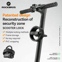 rockbros-u-lock-kabel-e-scooter-fahrradschloss-carbonstahl image 4