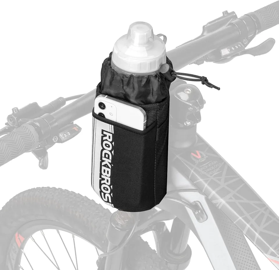rockbros-flaschenhalter-tasche-lenker-getr-nketasche-mit-handyfach image 1
