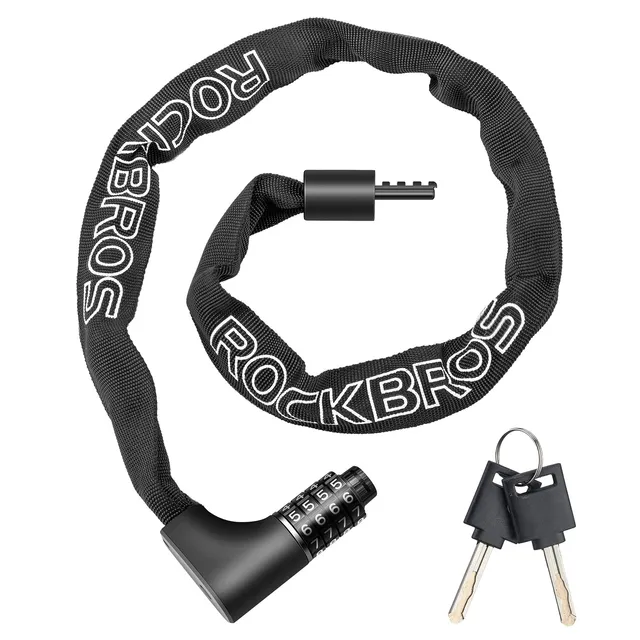 rockbros-fahrrad-kettenschloss-960mm-zahlenschloss-2-schl-ssel-heavy-duty image 1