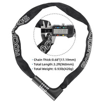rockbros-fahrrad-kettenschloss-960mm-zahlenschloss-2-schl-ssel-heavy-duty image 4