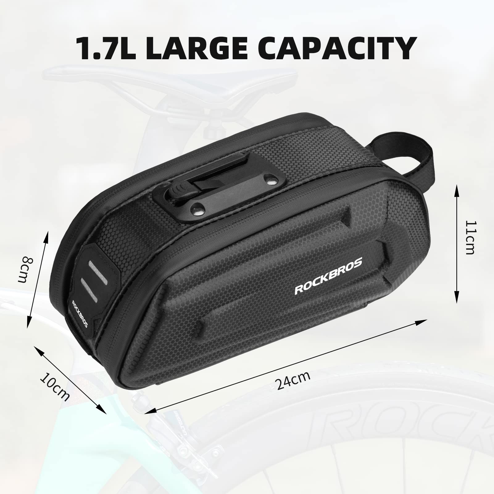 rockbros-1-7l-fahrradsatteltasche-3d-hard-shell-mit-reflektor image 5