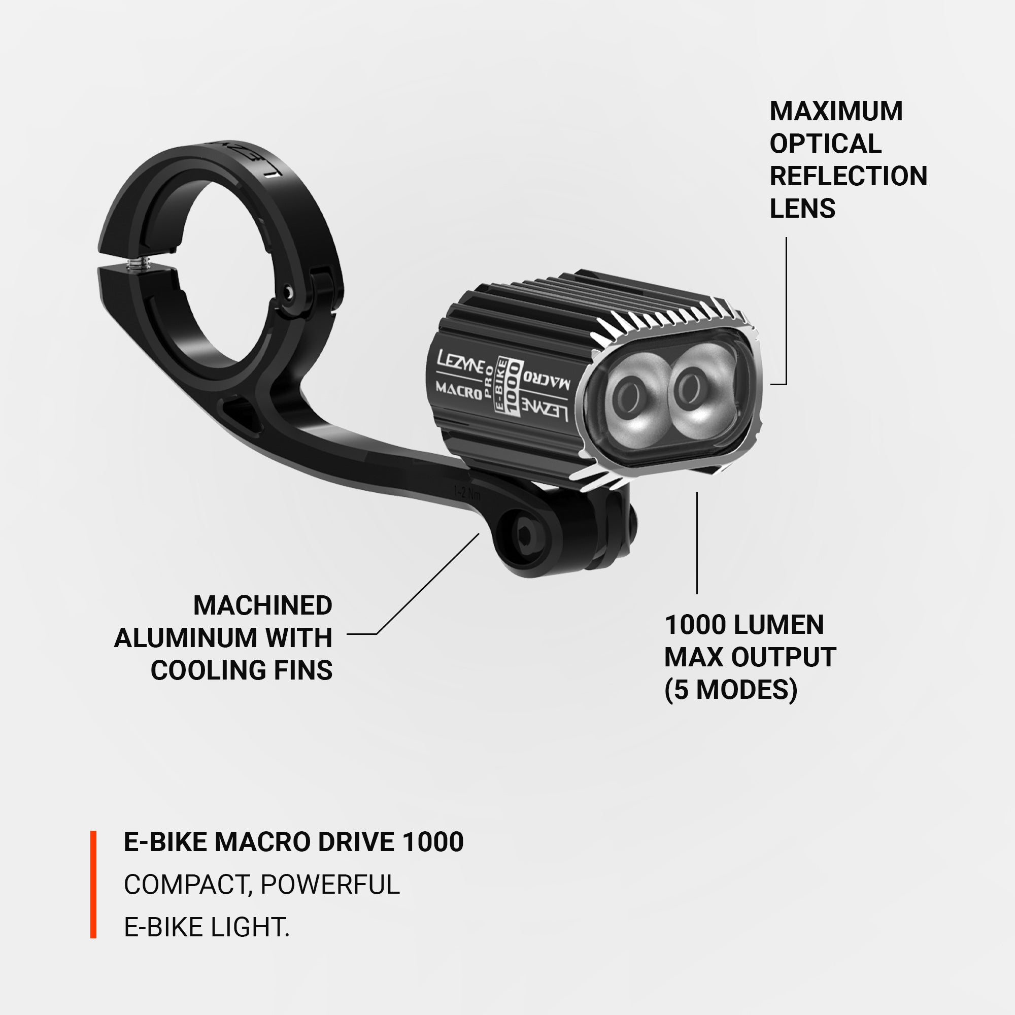 lezyne-e-bike-macro-drive-1000-frontlicht-1000-lumen image 3