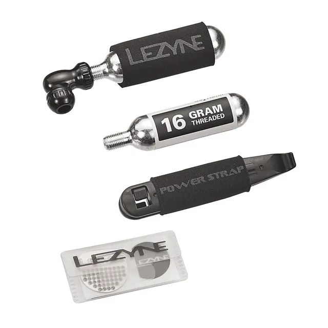 lezyne-repair-kit-co2-pumpe-2x-16g-kartuschen-reifenheber-smart-kit image 1
